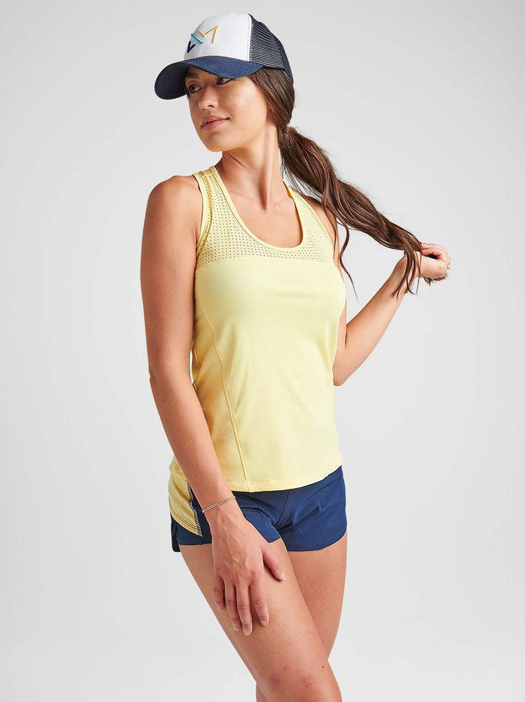 LM Essentials Performance Tank - Yellow - Layla Maie - Women's Tennis Top